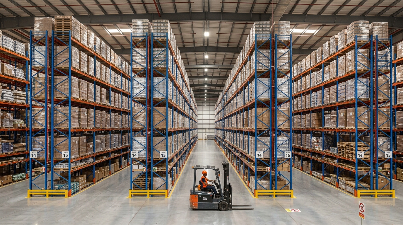 Heavy duty pallet racking and industrial mezzanine systems